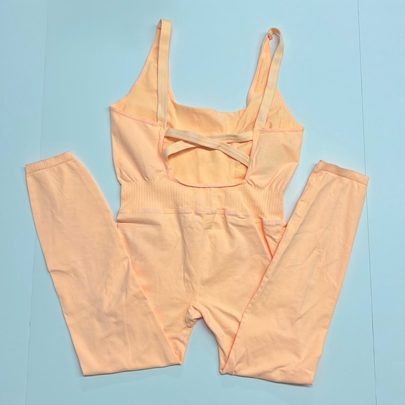 FP Movement Free People Good Karma Onesie Peach XL NWOT - Picture 4 of 13
